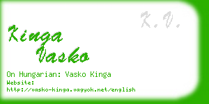 kinga vasko business card